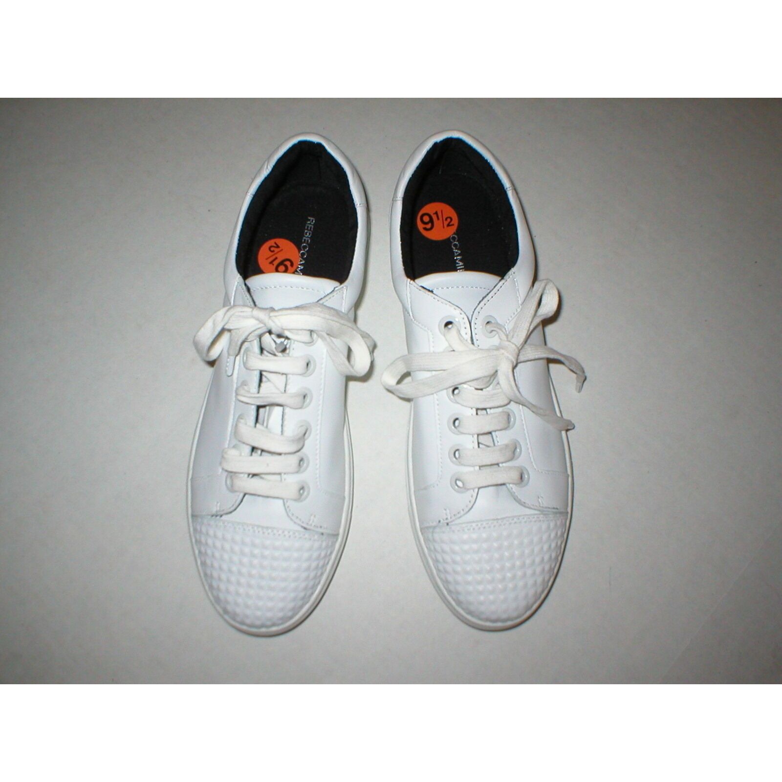 New Womens Shoes Fashion Casual Sneakers 9.5 White Leather Studs Rebecca Minkoff